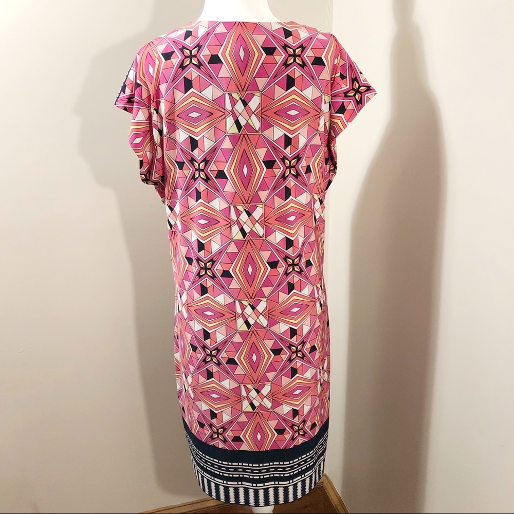 Laundry By Shelli Segal Split Neck Geometric Dress - image 2